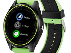 Ceas Smartwatch cu Telefon iUni V9 Plus, Touchscreen, 1.3 Inch HD, Camera 2MP, iOS si Android, Verde